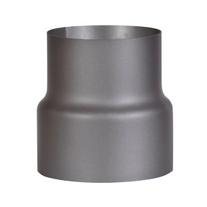 Réduction pour tuyau de fumée Firefix, 150 à 130 mm, gris foncé, pour poêles.