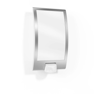 Lampe à détecteur Steinel L 22 S en acier inoxydable pour mur extérieur, avec détecteur de mouvement.