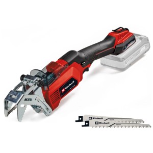 Einhell GE-GS 18/150 Li-Solo sega per potatura a batteria con supporto per rami e lame.