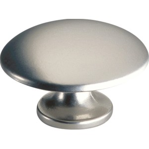 Pomello 490, cromo opaco, pomello per mobili in metallo per armadi e cassetti.