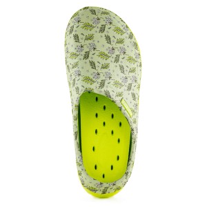 Blackfox Clog Lily, sabot de jardin vert à motif floral, taille 36.