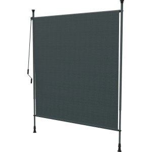 Tenda verticale antracite 1,5x2m con funzione telescopica per balcone e terrazza.