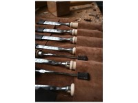 Kirschen Rolltasche Veloursleder Braun 12 Fächer