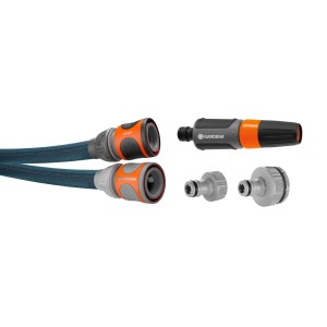 Gardena Liano Xtreme Set tubo da giardino 25m con spruzzatore e connettori, 13mm (1/2 pollice).