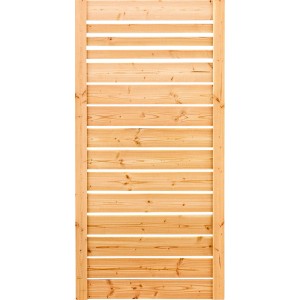 Panneau brise-vue Neo en douglas, 180x90cm, avec lames horizontales pour l'intimité du jardin.
