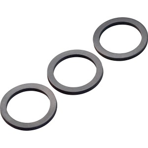 Trois joints de siphon noirs en caoutchouc (Ø 30 mm x Ø 39 mm) pour des raccords de siphon étanches.