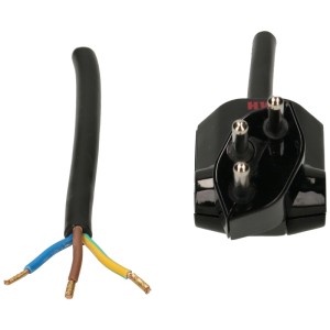 Cavo di alimentazione nero TD (5 m) con spina Clip-Clap per computer e multimedia.