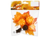 Herbst-Dekoset Kunststoff Orange-Braun 8-tlg.