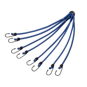 Araignée de coffre bleue Conacord à 8 bras avec crochets en acier, longueur 80 cm.