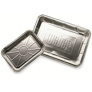 Barquettes de grill Weber (10 pcs) en aluminium, idéales pour griller et comme bac de récupération.