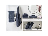 Beliani Handtuch-Set Mitiaro Baumwollfrottee Blau 9-tlg.