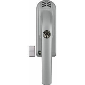 Poignée de fenêtre avec alarme Abus FG300A Argent pour une protection accrue contre le cambriolage et la sécurité enfant.
