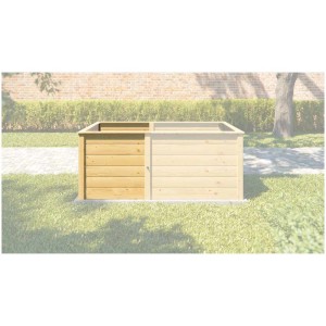 Kit di estensione Weka per aiuola rialzata modulare, in legno di abete naturale per un design personalizzato.