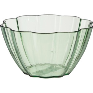Ciotola in plastica verde, 500ml, design moderno per snack e insalate.