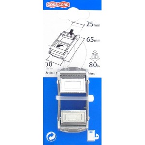 Conacord Gurt-Doppelklemmschloss aus Zink, 65 mm Länge für Spanngurte und Zurrgurte.