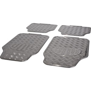 Set di tappetini OBI Carbonline, 4 pezzi, effetto lamiera grecata, vestibilità universale.