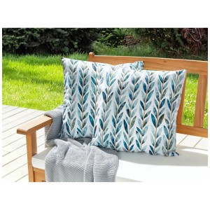 Beliani Cuscini da giardino Loano in poliestere bianco 45 x 45 cm / set da 2