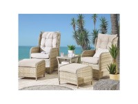 Beliani Lounge-Set Ponza 2-Sitzer Rattan Hellbraun