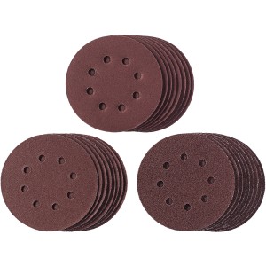 Einhell Q-Stick Set de papier abrasif, Ø 125 mm, 25 pièces pour ponceuses excentriques.