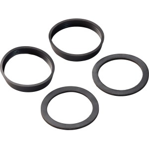 Set di guarnizioni per sifoni 1 1/2, composto da guarnizioni a cuneo e per tubi di immersione in gomma.