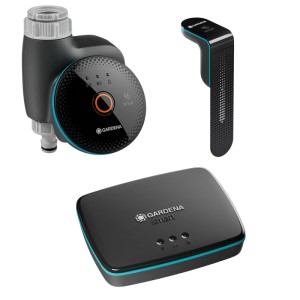 Gardena Smart Sensor Control Set: Computer per irrigazione con sensore e gateway per irrigazione smart del giardino.