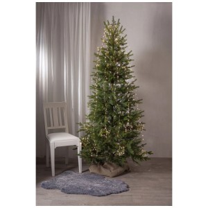 Sapin de Noël avec guirlande lumineuse Star Trading DewDrop TreeLight, LED blanc chaud.