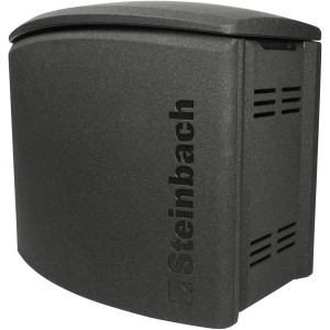 Coffre technique piscine Steinbach, coffre gris pour ranger accessoires et équipements de piscine.