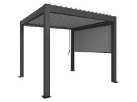 Biohort Sonnenschutzrollo für Pergola dunkelgrau-metallic 3 m