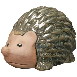 Deroma Dekofigur Igel Farmer, Gartendeko aus Terrakotta, 10x20x14 cm.