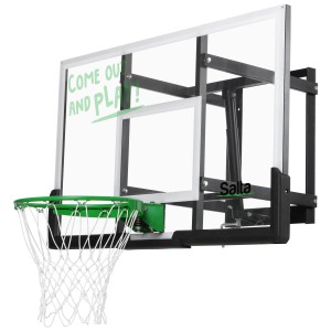 Tabellone da basket Salta Guard, nero, con tabellone in policarbonato e telaio in acciaio.
