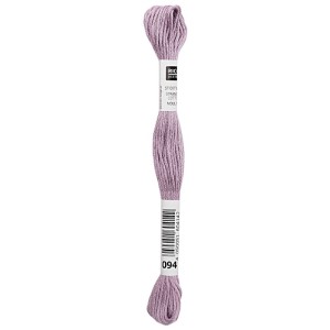 Fil à broder Rico Design Aubergine (094), fil de coton de 8 m pour loisirs créatifs.