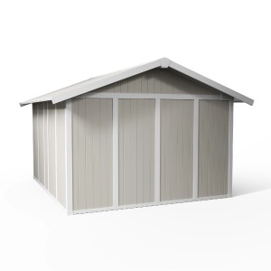 Abri de jardin Grosfillex Utility 11, gris-vert, 11 m², en PVC.