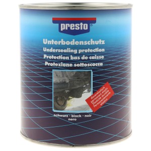 Barattolo di protezione sottoscocca bituminosa Presto, nero, 2,5 kg per sottoscocca auto.