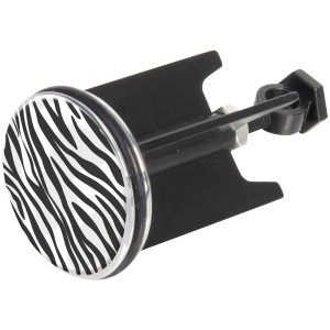 Tappo lavabo con motivo zebrato, Pluggy Wild, Ø 3,9 cm, per scarichi standard.