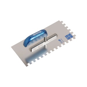 Spatola dentata LUX Classic, 10x10 mm, acciaio inox, per adesivi per piastrelle e pavimenti.