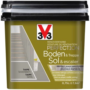 Dose Bodenfarbe Reno Perfektion Taupe, geeignet für Böden und Treppen im Innenbereich.