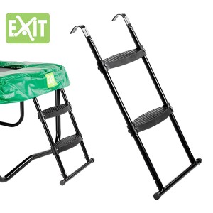 Échelle pour trampoline EXIT pour hauteur de cadre 65-80 cm, noire, avec trois marches.