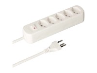 Multipresa Basic Line 5 x tipo 13 con interruttore Nero