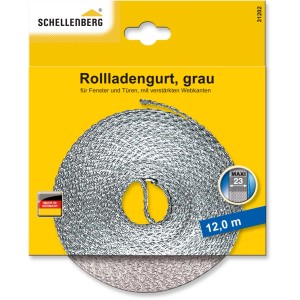 Sangle de volet roulant Schellenberg Maxi, 23mm large, 12m long, grise.