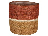 Mica Korb Damia Seegras Rot Ø 14 cm / Höhe 14 cm