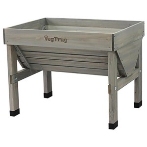 VegTrug aiuola rialzata Classic, grigia, 103x76x80 cm. Ideale per giardino, balcone e terrazza.