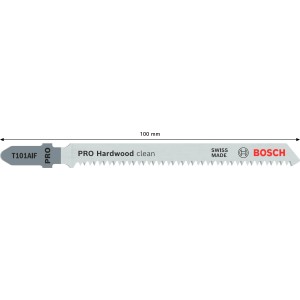 Lame de scie sauteuse Bosch T 101 AIF, lot de 3 pour des coupes nettes dans le bois dur.
