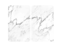 Wenko Glasabdeckplatten Marmor 30 x 52 cm / 2er-Set