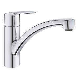 Miscelatore cucina Grohe Start cromato lucido con bocca bassa.
