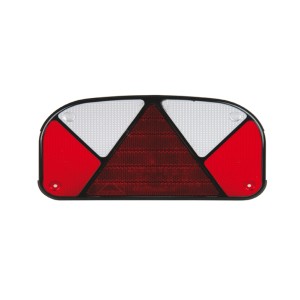 Unitec lente faro Multipoint II per rimorchi auto con riflettore triangolare integrato.