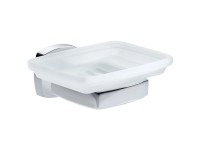 Diaqua Seifenhalter Quinto Metall Glas Verchromt (HxBxT) 4,8 x 12 x 10,3 cm