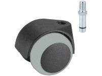 Doerner + Helmer Parkettrolle TPE Schwarz-Grau Ø 5 cm / Höhe 6 cm