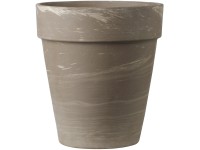 Deroma Pflanztopf Alto Duo Graphit Weiss gestreift Ø 22 cm / Höhe 25 cm