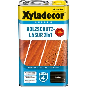 Xyladecor Impregnante per legno 2in1 Ebano, impregnante opaco per esterni. Protezione legno con protezione UV.