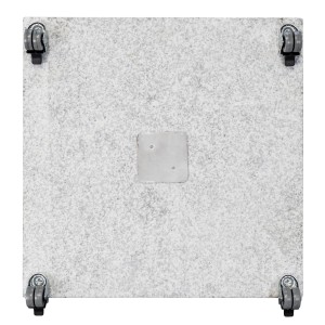 Base in granito Doppler 80x80 cm con ruote per ombrelloni a braccio, supporto per ombrellone.